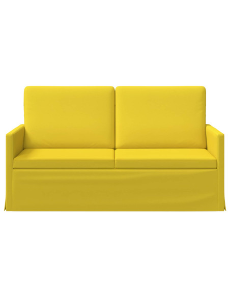 Divano a 2 posti Giallo Chiaro 150 x 81 x 82 cm Tessuto