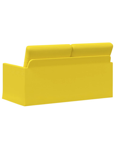 Divano a 2 posti Giallo Chiaro 150 x 81 x 82 cm Tessuto