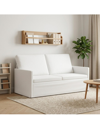 Divano a 2 posti Bianco 150 x 81 x 82 cm Tessuto