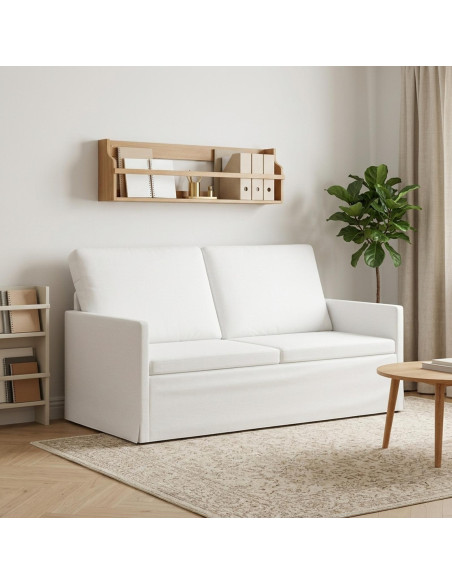 Divano a 2 posti Bianco 150 x 81 x 82 cm Tessuto