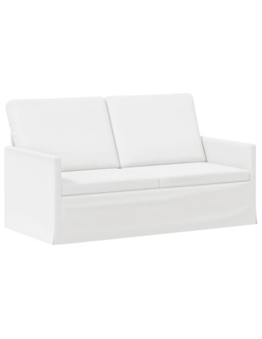 Divano a 2 posti Bianco 150 x 81 x 82 cm Tessuto