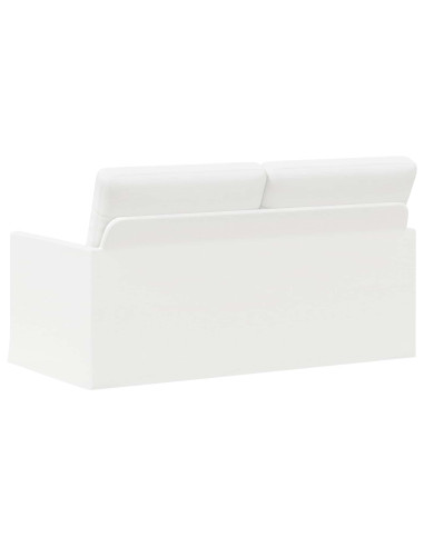 Divano a 2 posti Bianco 150 x 81 x 82 cm Tessuto