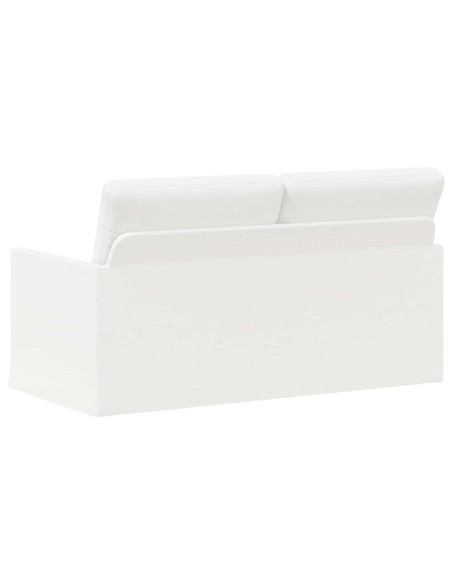 Divano a 2 posti Bianco 150 x 81 x 82 cm Tessuto