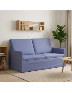 Divano a 2 posti Blu jeans 150 x 81 x 82 cm Tessuto