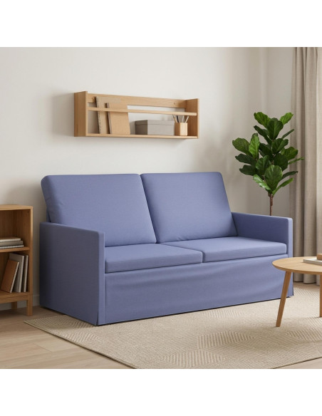 Divano a 2 posti Blu jeans 150 x 81 x 82 cm Tessuto