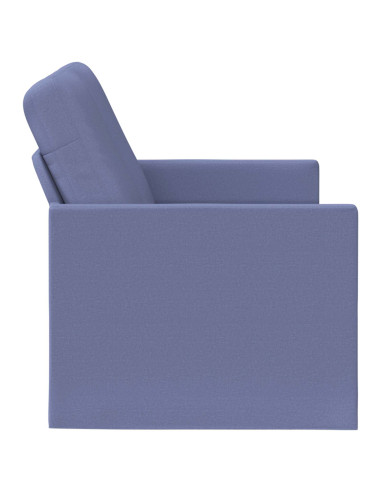 Divano a 2 posti Blu jeans 150 x 81 x 82 cm Tessuto
