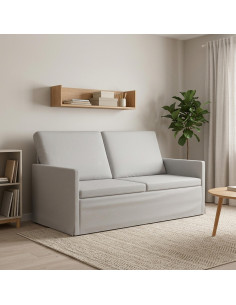 Divano a 2 posti Grigio Nuvola 150 x 81 x 82 cm Tessuto