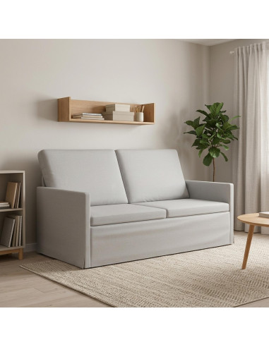 Divano a 2 posti Grigio Nuvola 150 x 81 x 82 cm Tessuto