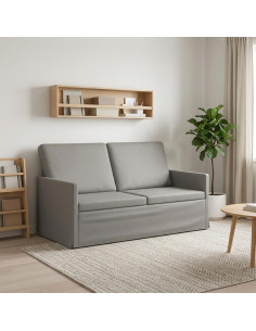 Divano a 2 posti Grigio Chiaro 150 x 81 x 82 cm Velluto (V)
