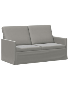 Divano a 2 posti Grigio Chiaro 150 x 81 x 82 cm Velluto (V) 2