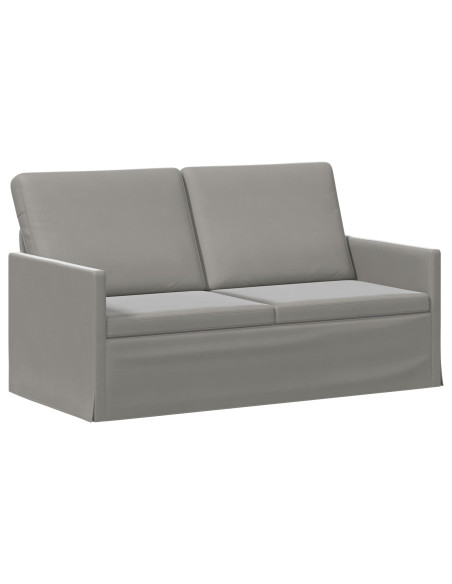 Divano a 2 posti Grigio Chiaro 150 x 81 x 82 cm Velluto (V)