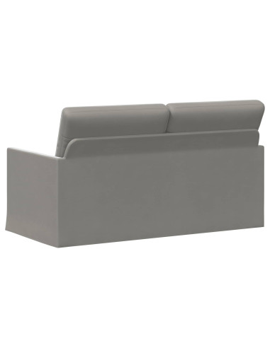 Divano a 2 posti Grigio Chiaro 150 x 81 x 82 cm Velluto (V)