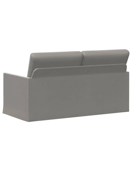 Divano a 2 posti Grigio Chiaro 150 x 81 x 82 cm Velluto (V)