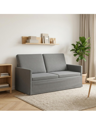 Divano a 2 posti Grigio Scuro 150 x 81 x 82 cm Velluto (V)