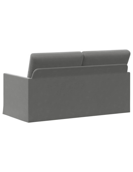 Divano a 2 posti Grigio Scuro 150 x 81 x 82 cm Velluto (V)