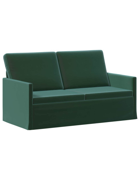 Divano a 2 posti Verde Scuro 150 x 81 x 82 cm Velluto (V)