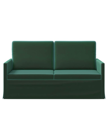 Divano a 2 posti Verde Scuro 150 x 81 x 82 cm Velluto (V)