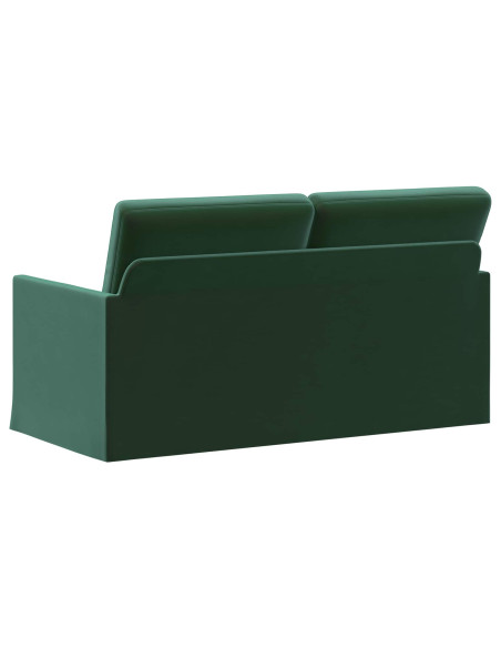Divano a 2 posti Verde Scuro 150 x 81 x 82 cm Velluto (V)