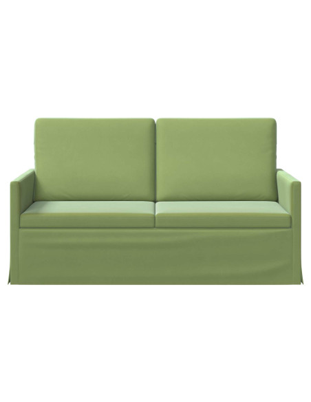 Divano a 2 posti Verde chiaro 150 x 81 x 82 cm Velluto (V)