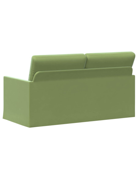 Divano a 2 posti Verde chiaro 150 x 81 x 82 cm Velluto (V)