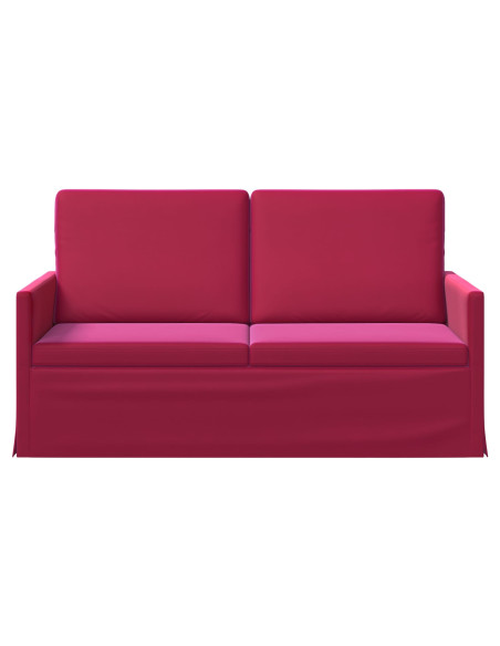Divano a 2 posti Rosso Vino 150 x 81 x 82 cm Velluto (V)