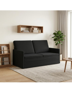 Divano a 2 posti Nero 150 x 81 x 82 cm Velluto (V)
