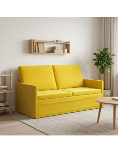 Divano a 2 posti Giallo 150 x 81 x 82 cm Velluto (V)