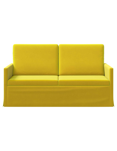Divano a 2 posti Giallo 150 x 81 x 82 cm Velluto (V)
