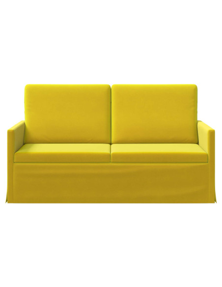 Divano a 2 posti Giallo 150 x 81 x 82 cm Velluto (V)