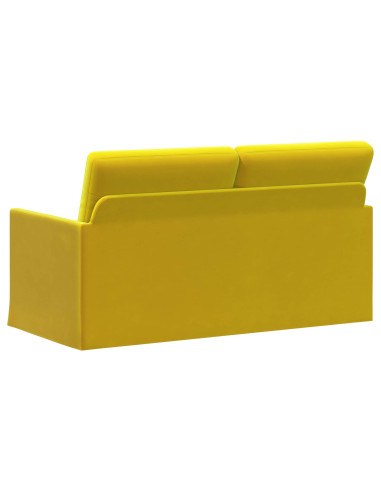 Divano a 2 posti Giallo 150 x 81 x 82 cm Velluto (V)