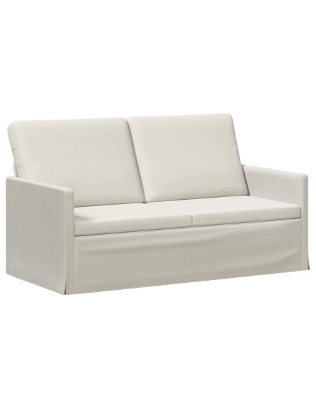 Divano a 2 posti Crema 150 x 81 x 82 cm Velluto (V)