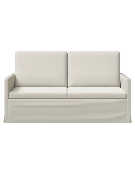 Divano a 2 posti Crema 150 x 81 x 82 cm Velluto (V)