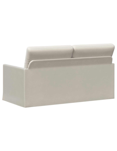 Divano a 2 posti Crema 150 x 81 x 82 cm Velluto (V)