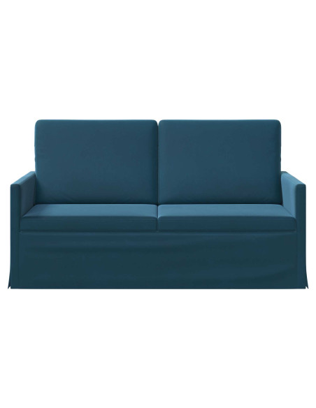 Divano a 2 posti Blu 150 x 81 x 82 cm Velluto (V)