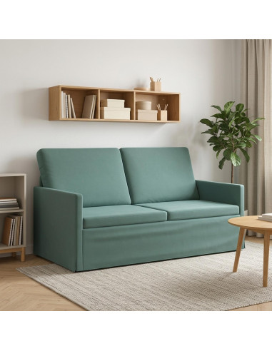Divano a 2 posti Verde Mare 150 x 81 x 82 cm Velluto (V)