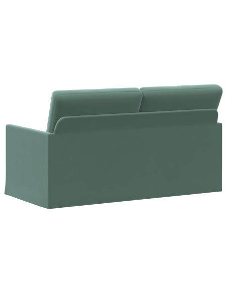 Divano a 2 posti Verde Mare 150 x 81 x 82 cm Velluto (V)