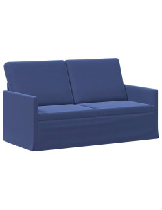 Divano a 2 posti Blu Polizia 150 x 81 x 82 cm Velluto (V) 2