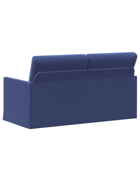 Divano a 2 posti Blu Polizia 150 x 81 x 82 cm Velluto (V)