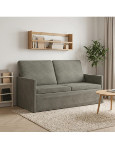 Divano a 2 posti Grigio Chiaro 150 x 81 x 82 cm