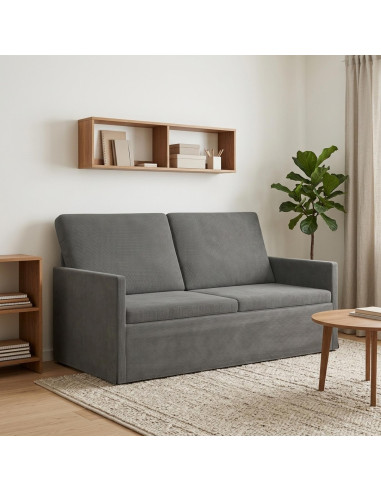 Divano a 2 posti Grigio Scuro 150 x 81 x 82 cm Tessuto in Cords