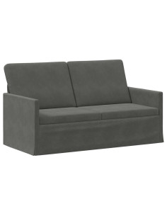 Divano a 2 posti Grigio Scuro 150 x 81 x 82 cm Tessuto in Cords 2