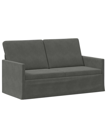Divano a 2 posti Grigio Scuro 150 x 81 x 82 cm Tessuto in Cords