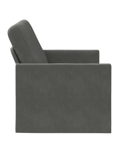 Divano a 2 posti Grigio Scuro 150 x 81 x 82 cm Tessuto in Cords