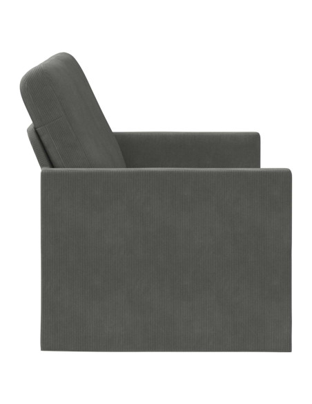 Divano a 2 posti Grigio Scuro 150 x 81 x 82 cm Tessuto in Cords