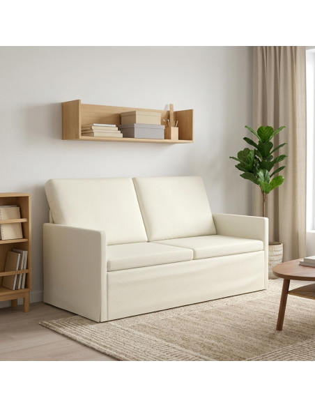 Divano a 2 posti Crema 150 x 81 x 82 cm Tessuto in Cords