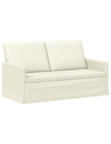 Divano a 2 posti Crema 150 x 81 x 82 cm Tessuto in Cords
