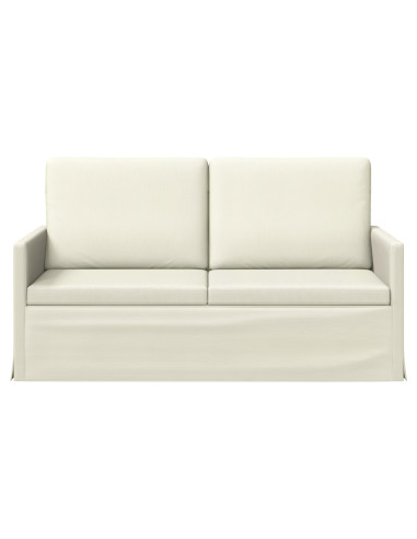 Divano a 2 posti Crema 150 x 81 x 82 cm Tessuto in Cords