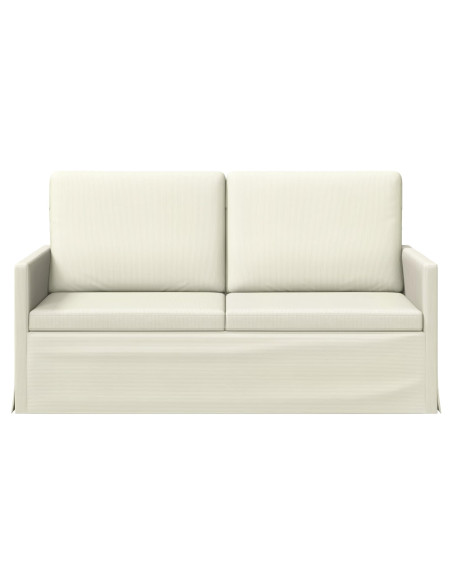 Divano a 2 posti Crema 150 x 81 x 82 cm Tessuto in Cords