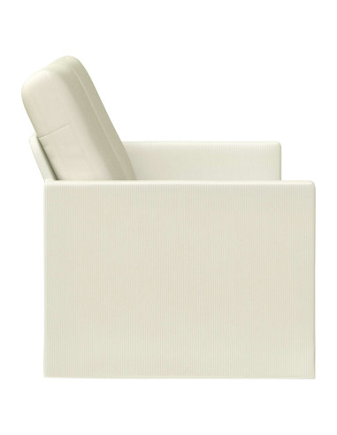 Divano a 2 posti Crema 150 x 81 x 82 cm Tessuto in Cords