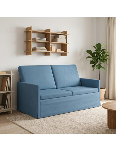 Divano a 2 posti Blu 150 x 81 x 82 cm Tessuto in Cords